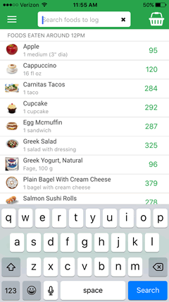 Green Log Weight Chart App